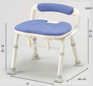安寿  コンパクト折りたたみシャワーベンチ IC（円背サポートタイプ）